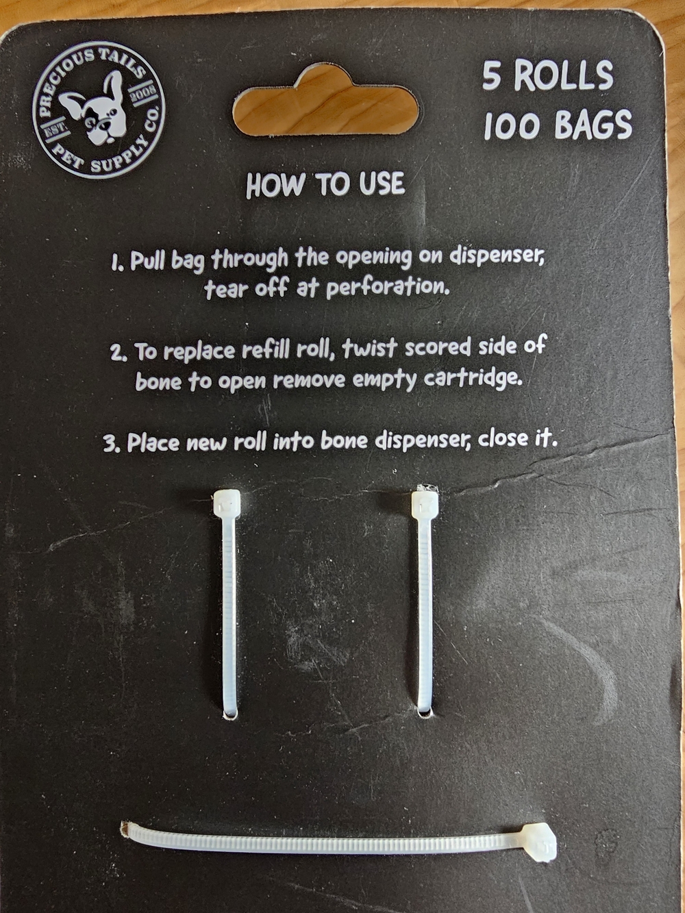 Humorous Poop Bags & Bone Dispenser - Green & Black Rolls - Picture 3 of 4